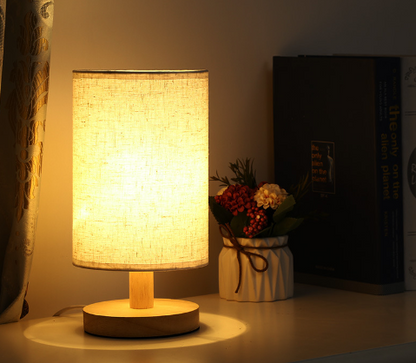 Linen Table Lamp – USB-Powered LED Light