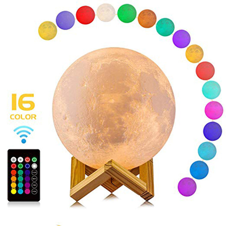 3D Printed Moon Night Lamp with Remote – Perfect Chinese Valentine's Day Gift