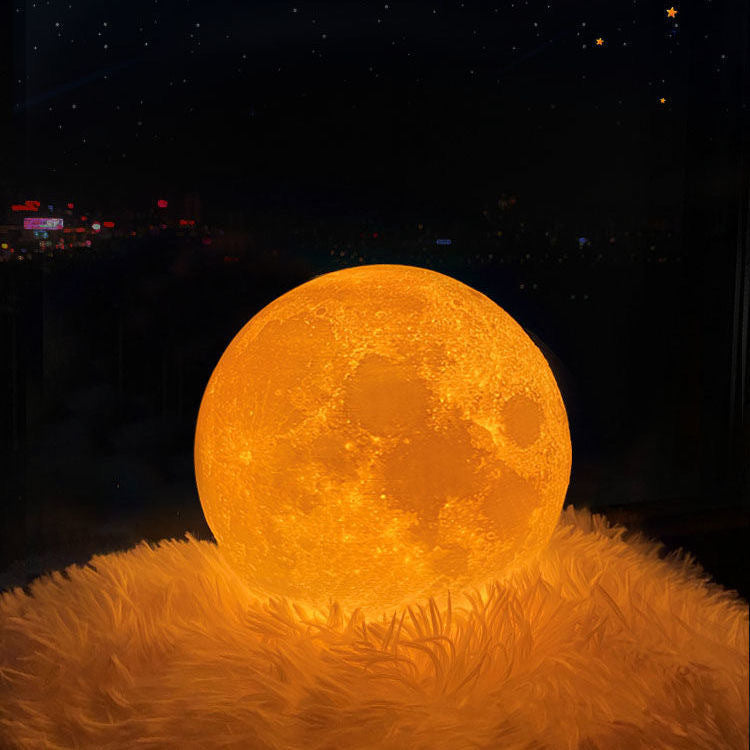 3D Printed Moon Night Lamp with Remote – Perfect Chinese Valentine's Day Gift